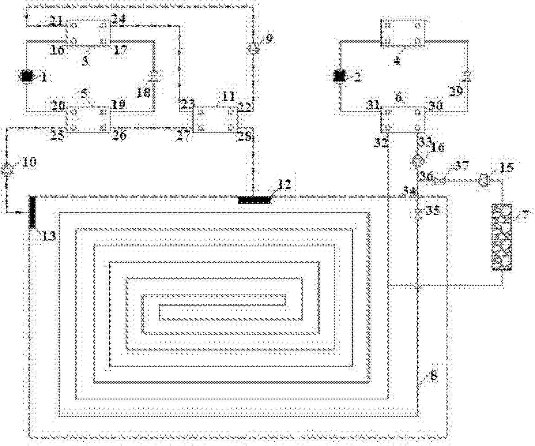 Phase change cold accumulating independent dehumidification floor cold supply system