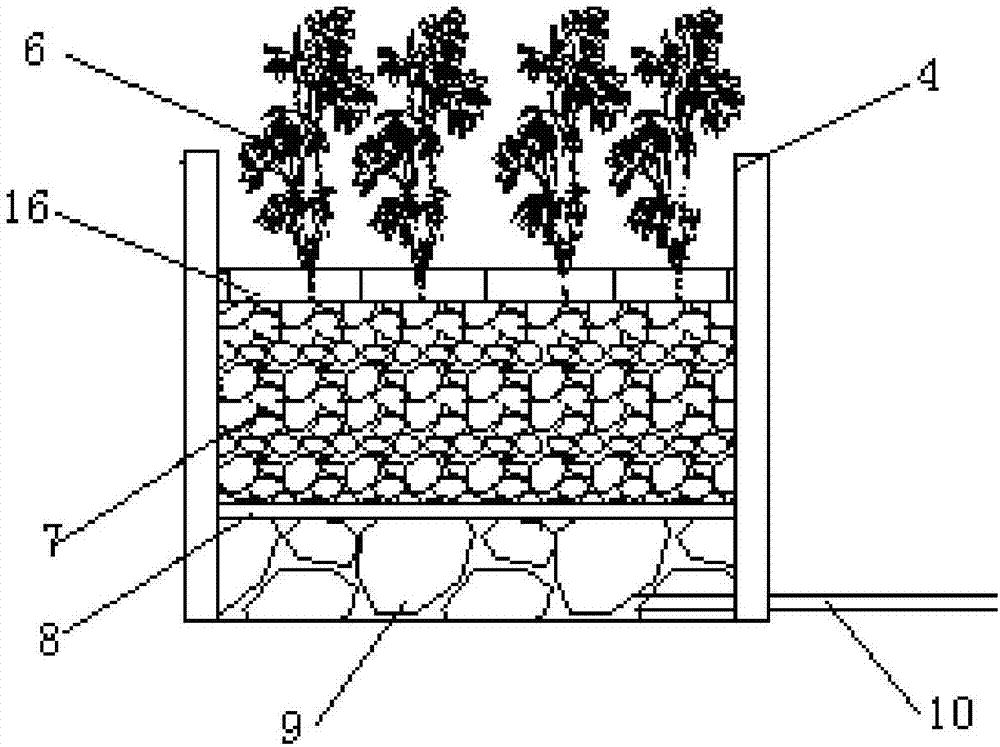 Streamside ecological percolation and pollution intercepting pool equipped with oxygen releasing material