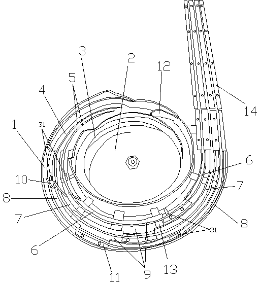 Three-rail vibrating plate