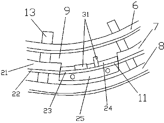 Three-rail vibrating plate