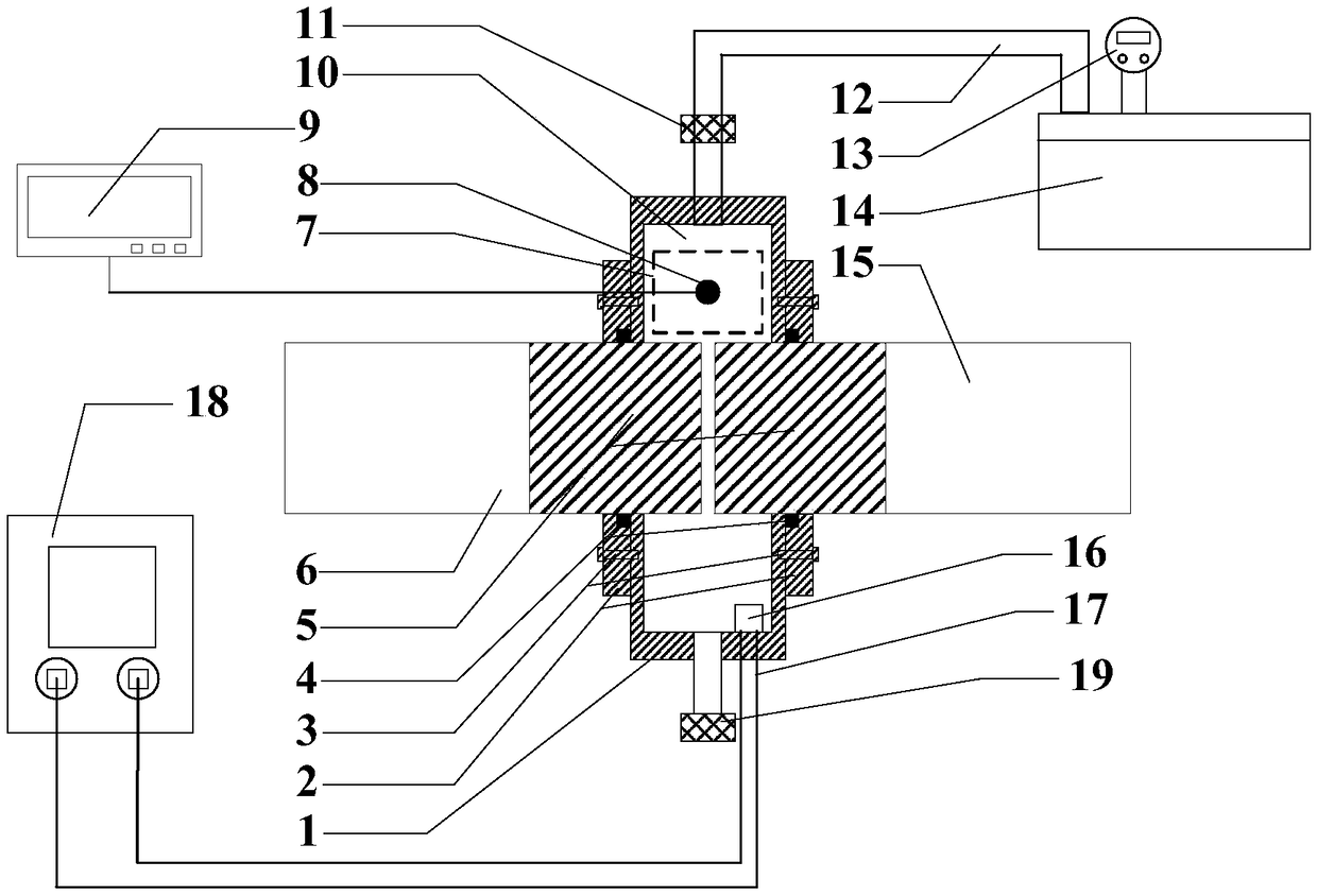 Liquid application device and method for liquid-filling jointed rock mass sample for flange type SHPB(split Hopkinson pressure bar)