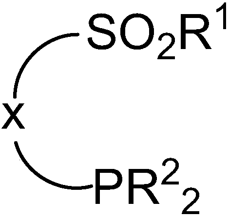 Organic phosphine compound with sulfonyl functional group, as well as preparation method and application thereof