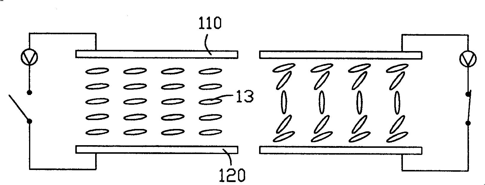 Semi-penatrating semi-reflecting type liquid crystal display device