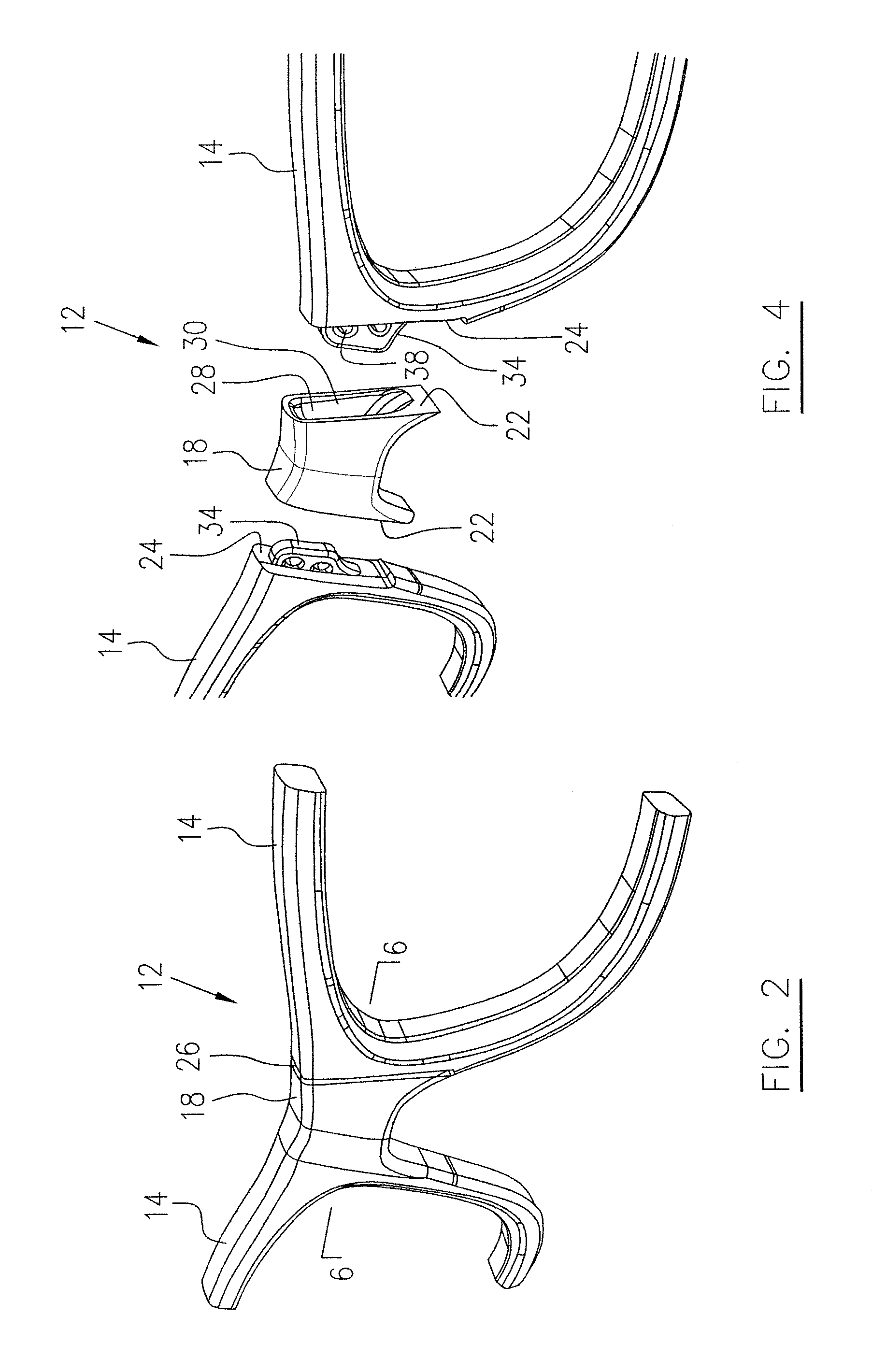 Method of making eyewear frame having sections joined with nose bridge