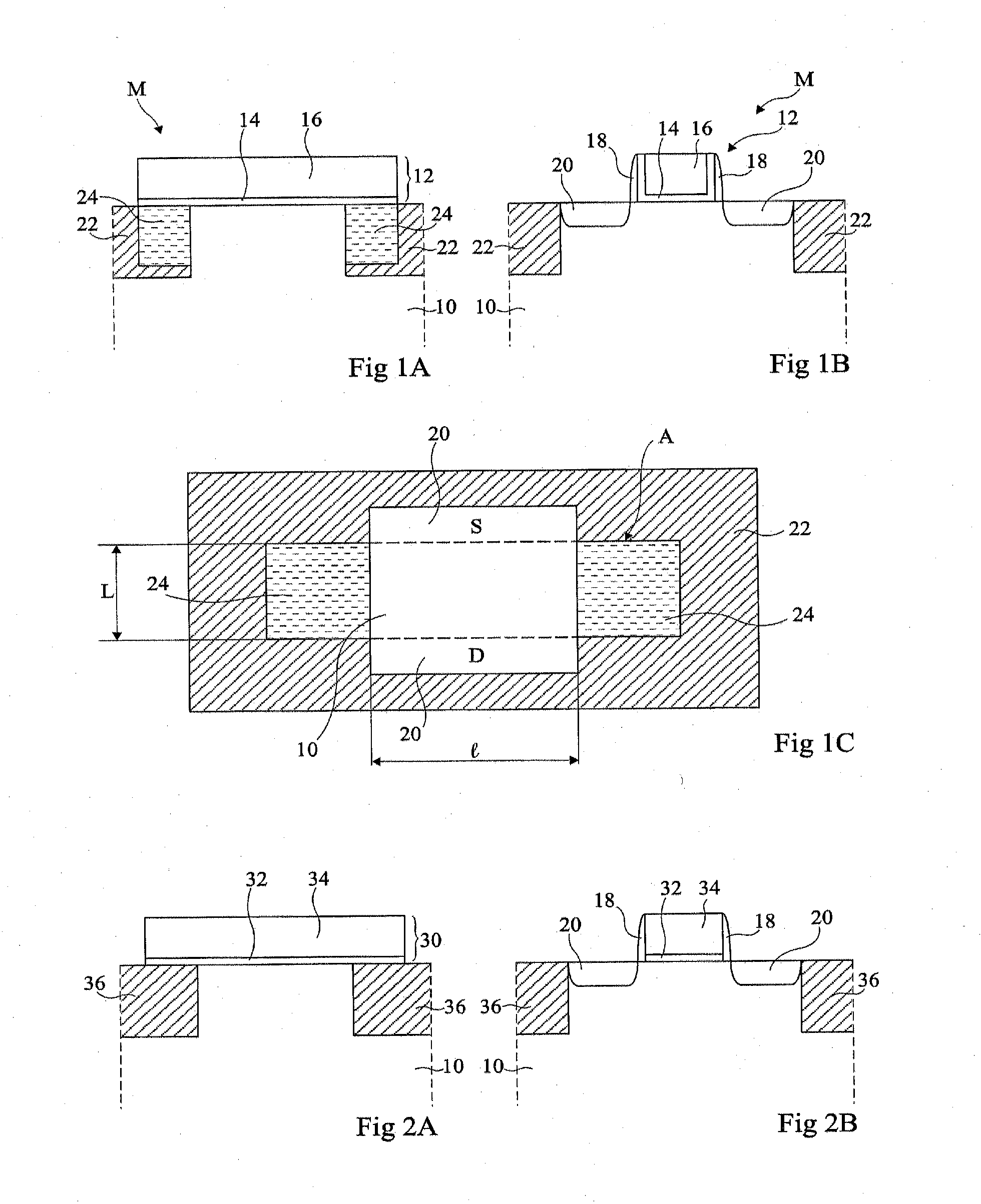 Method for manufacturing a strained channel mos transistor