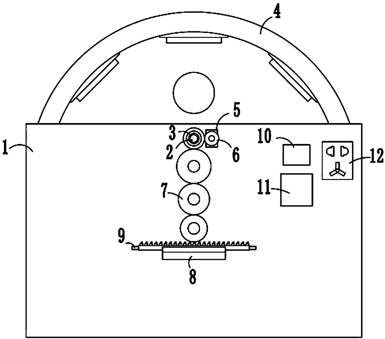 Optical fiber coiling device of laser