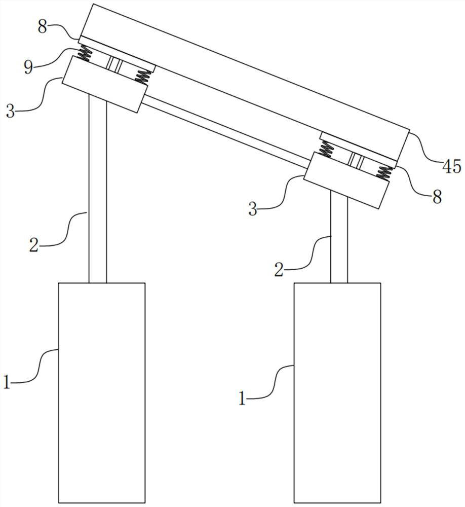 Photovoltaic support foundation structure for mudflat and construction method