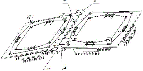 Hinge type wall climbing robot capable of working on metal wall