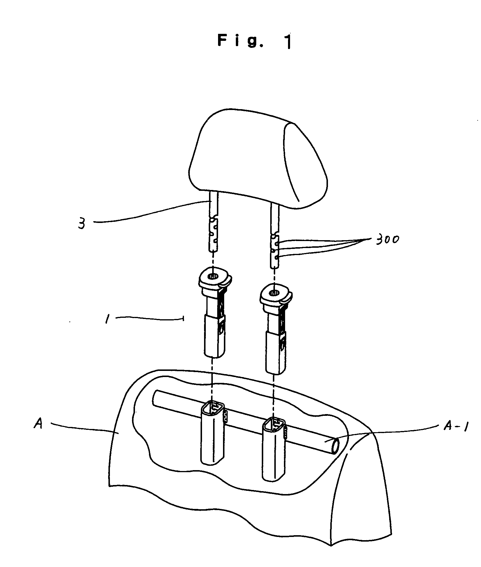 Headrest support and locking member which is assembled to headrest support