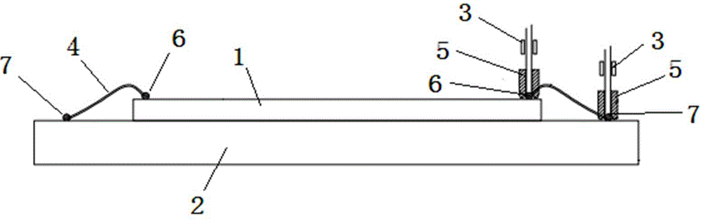 Chip wire welding jig, leading-out method for chip lead and chip product