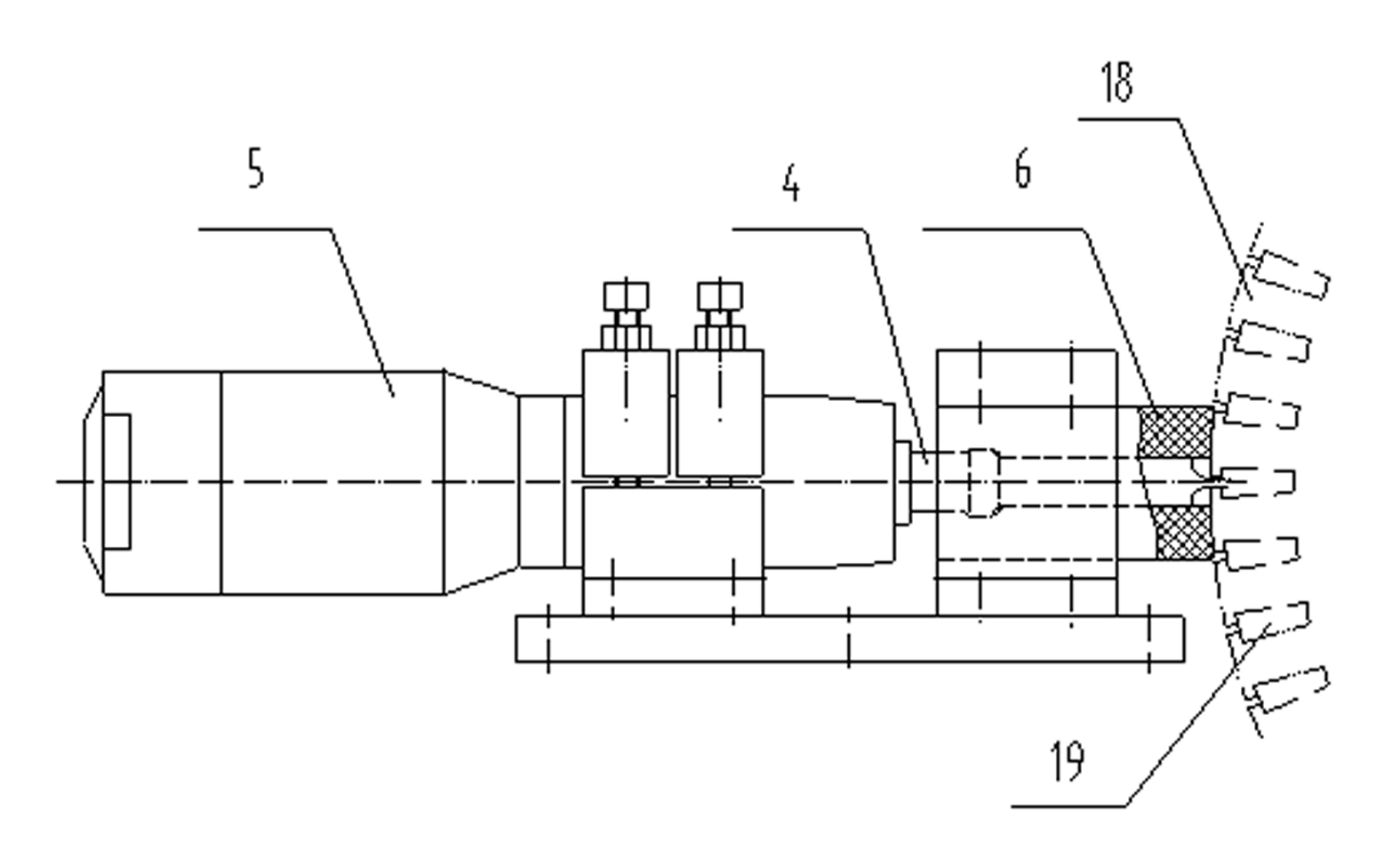 Motor rotor conducting bar punching machine