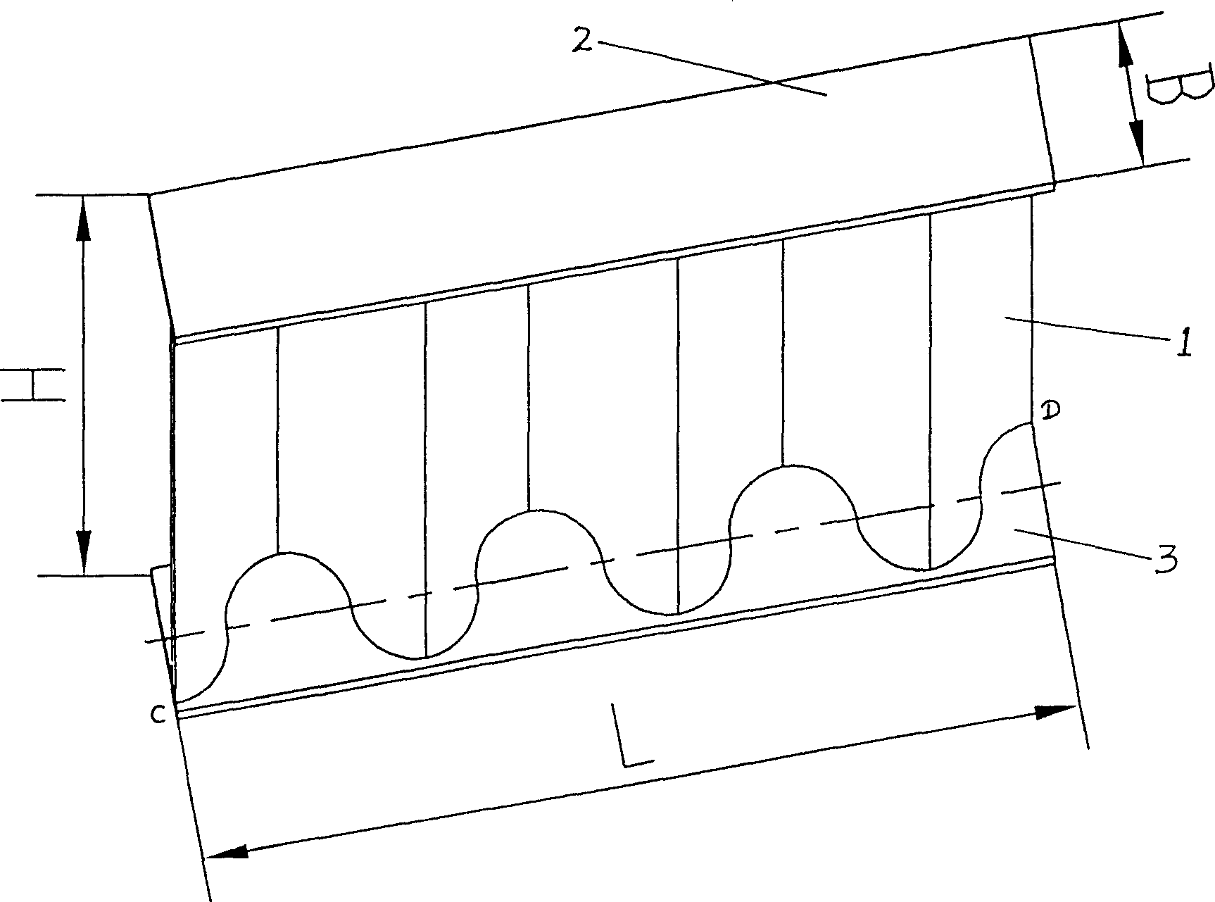 H-shaped section bar having transverse wave form webs, its making process and forming apparatus for transverse wave form webs