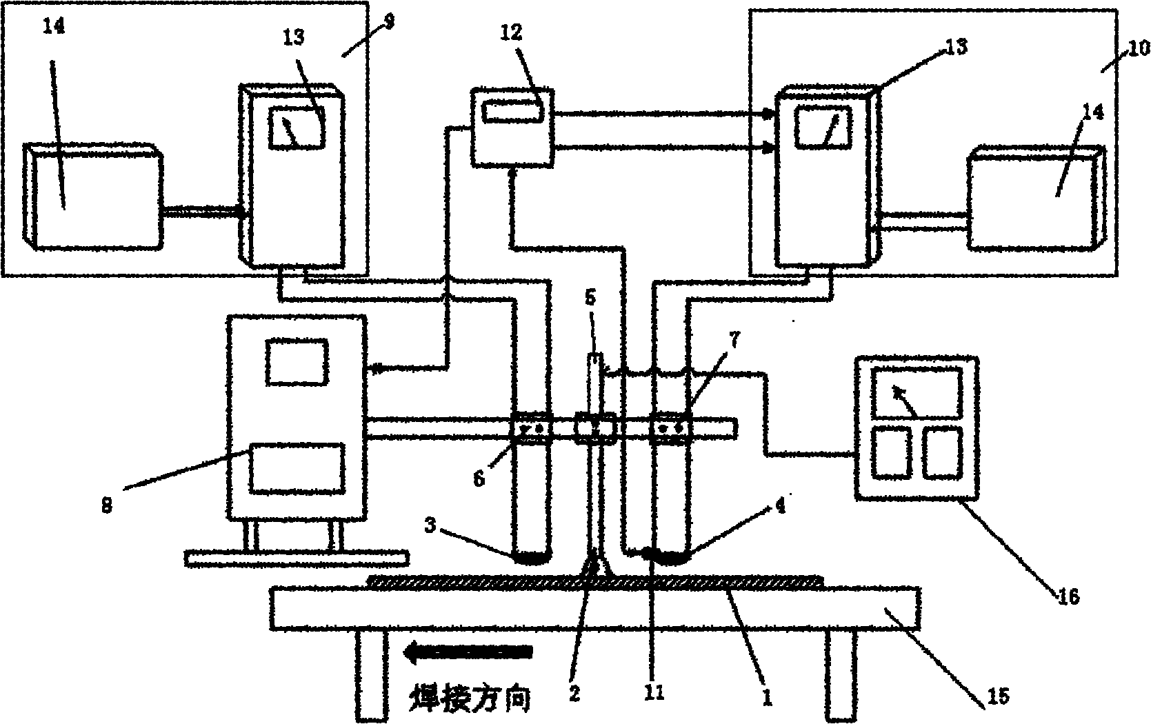 Method and device for controlling welding hot cracking during welding by performing electromagnetic induction heating