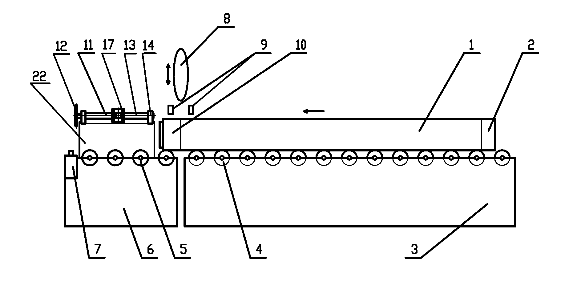 Cast rod locating cutting device