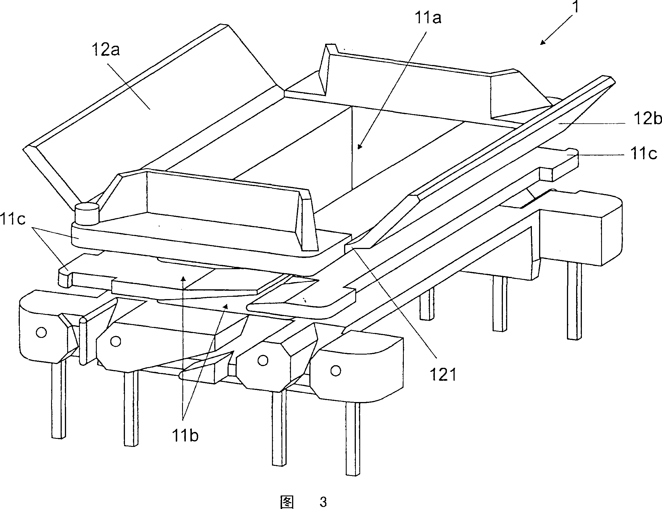 Coil body for an electric coil and method for producing an electronic element provided with said coil body