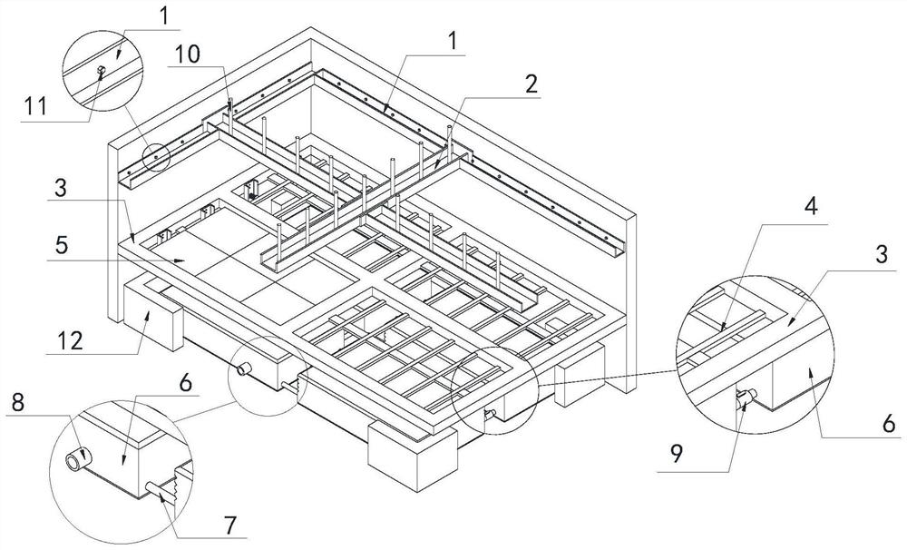 Unit assembly type aluminum plate suspended ceiling structure and mounting method