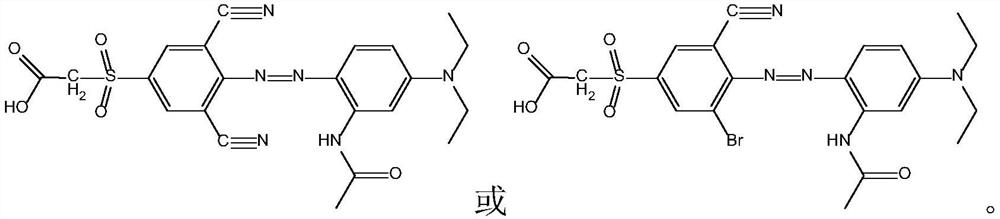 Red-light blue liquid dye composition and application thereof in textile dyeing and printing