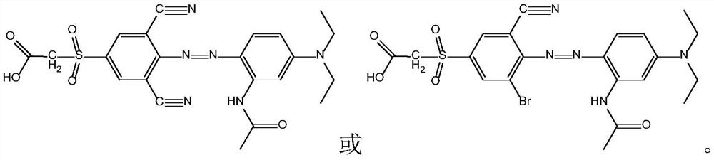 Red-light blue liquid dye composition and application thereof in textile dyeing and printing