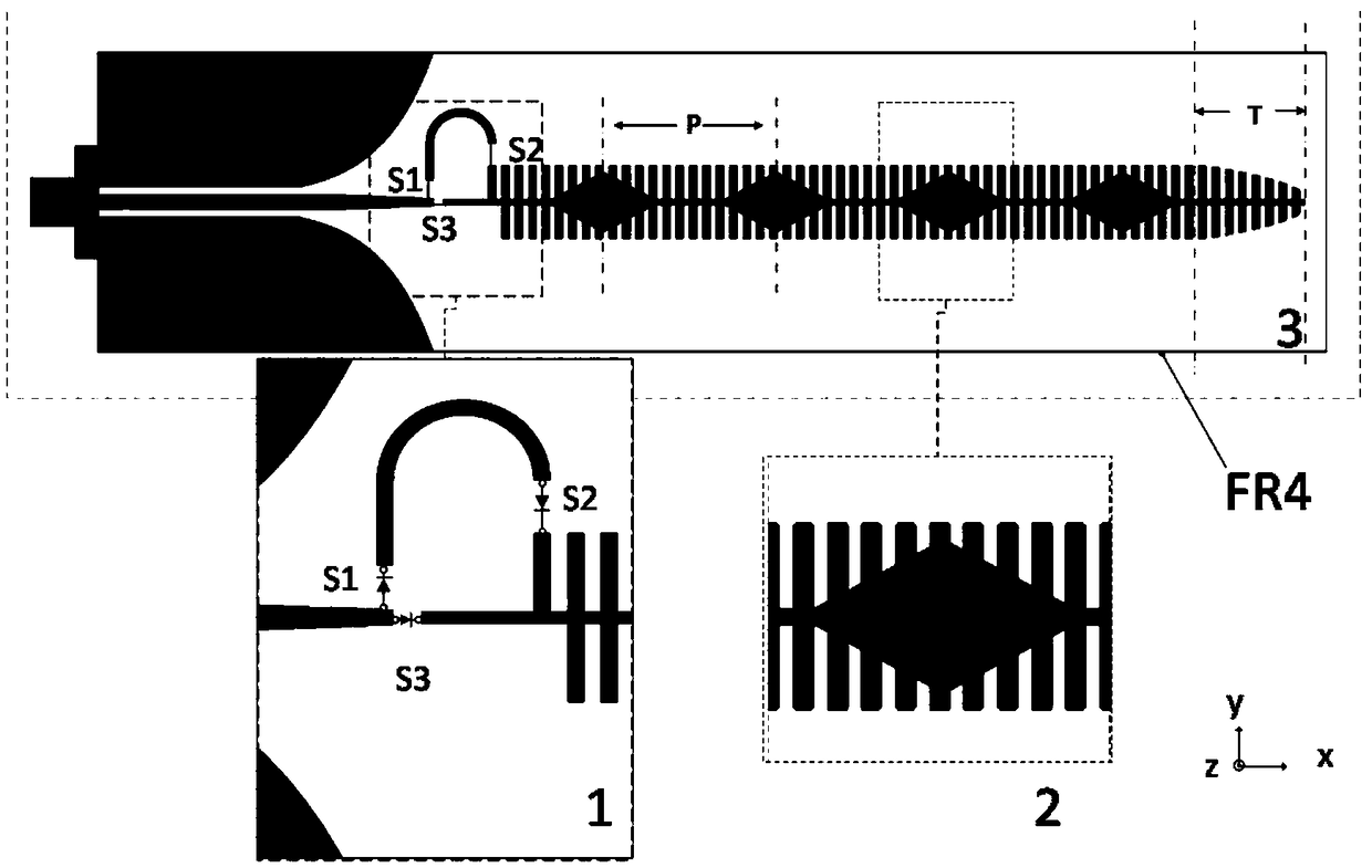 Directional diagram reconfigurable wind-angle scanning antenna based on SSPP structure