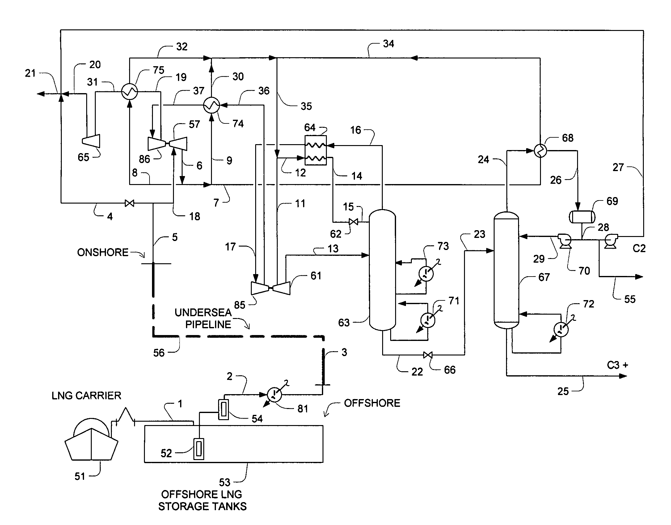 Configurations and methods for offshore LNG regasification and heating value conditioning