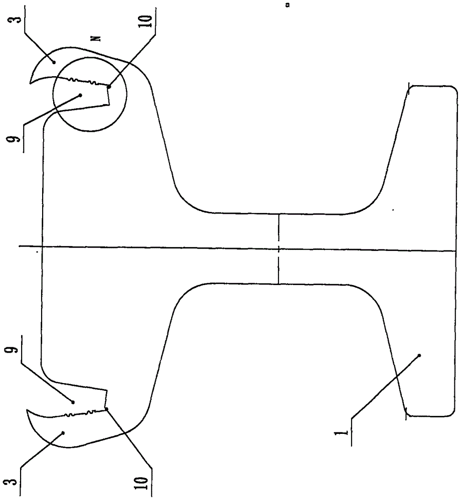 Thermal compounded steel-aluminum compounded conductive rail and manufacturing method