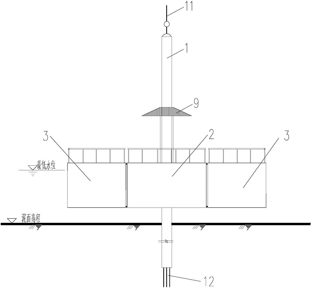 Floating type waterborne platform structure