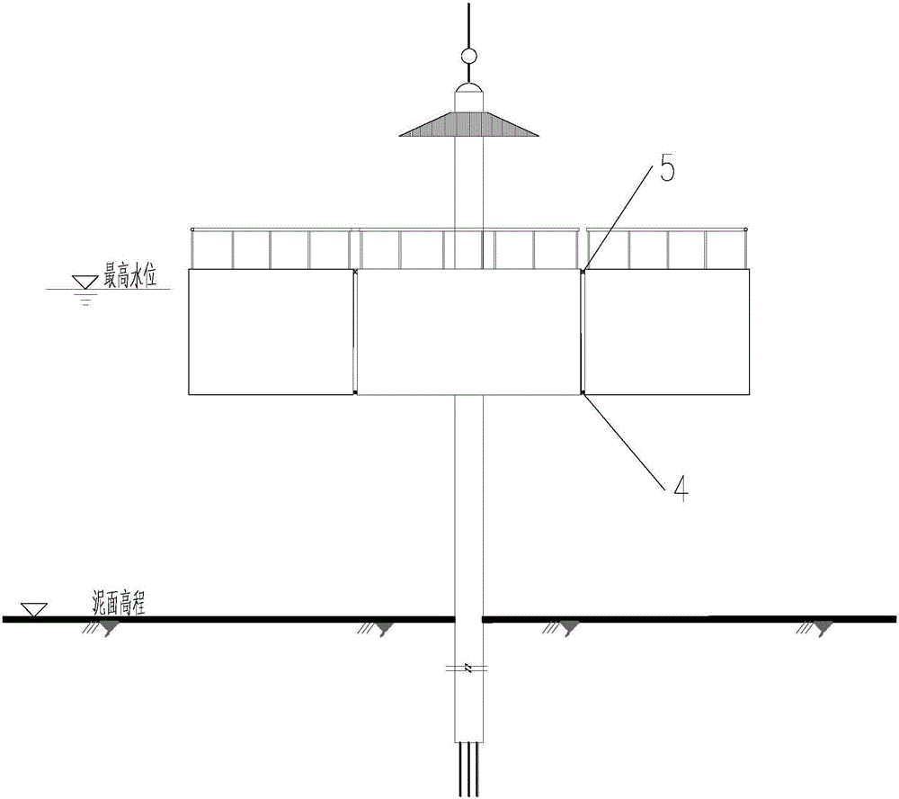 Floating type waterborne platform structure