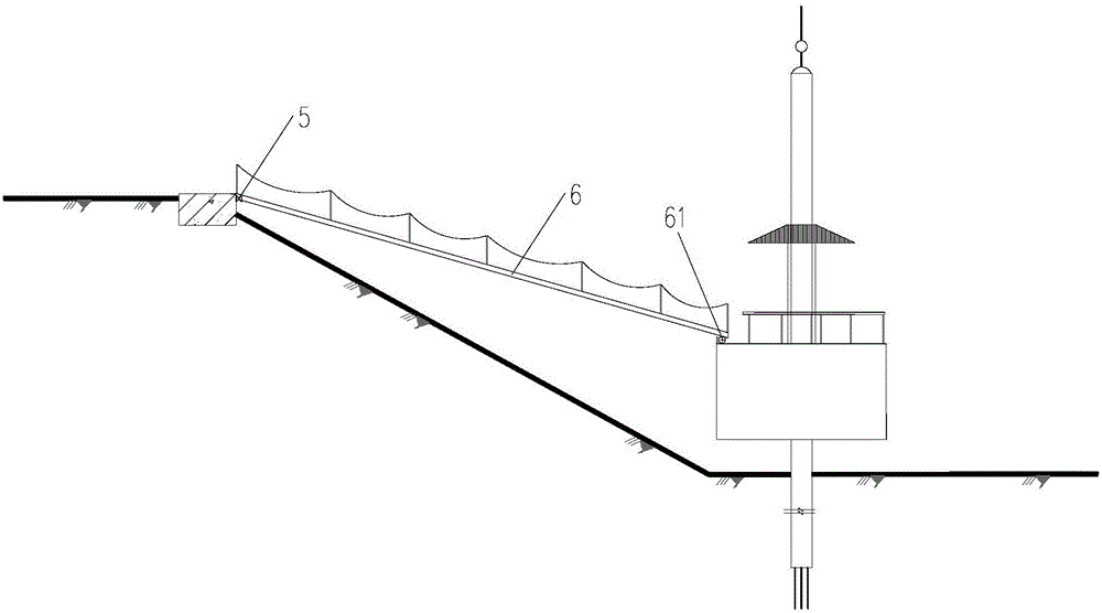 Floating type waterborne platform structure