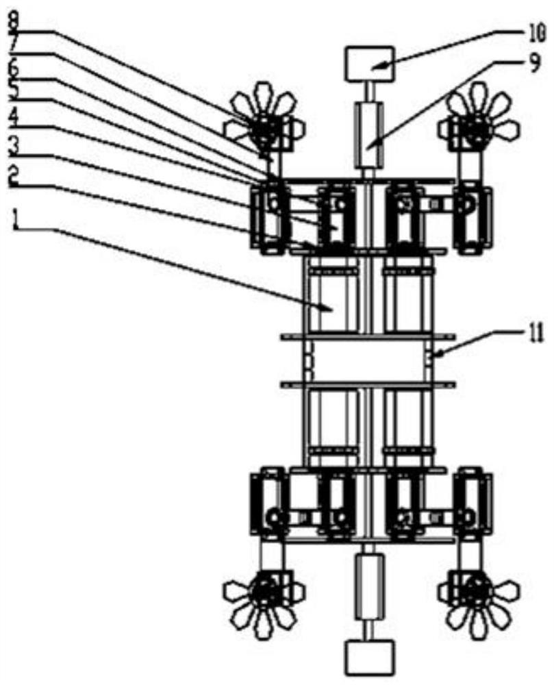 Crawling robot for detecting aero-engine blades