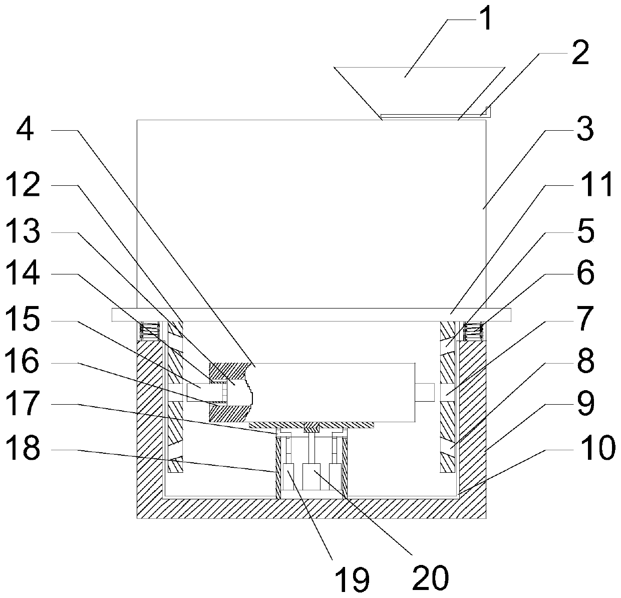 Collapse rockfill instability failure simulation device