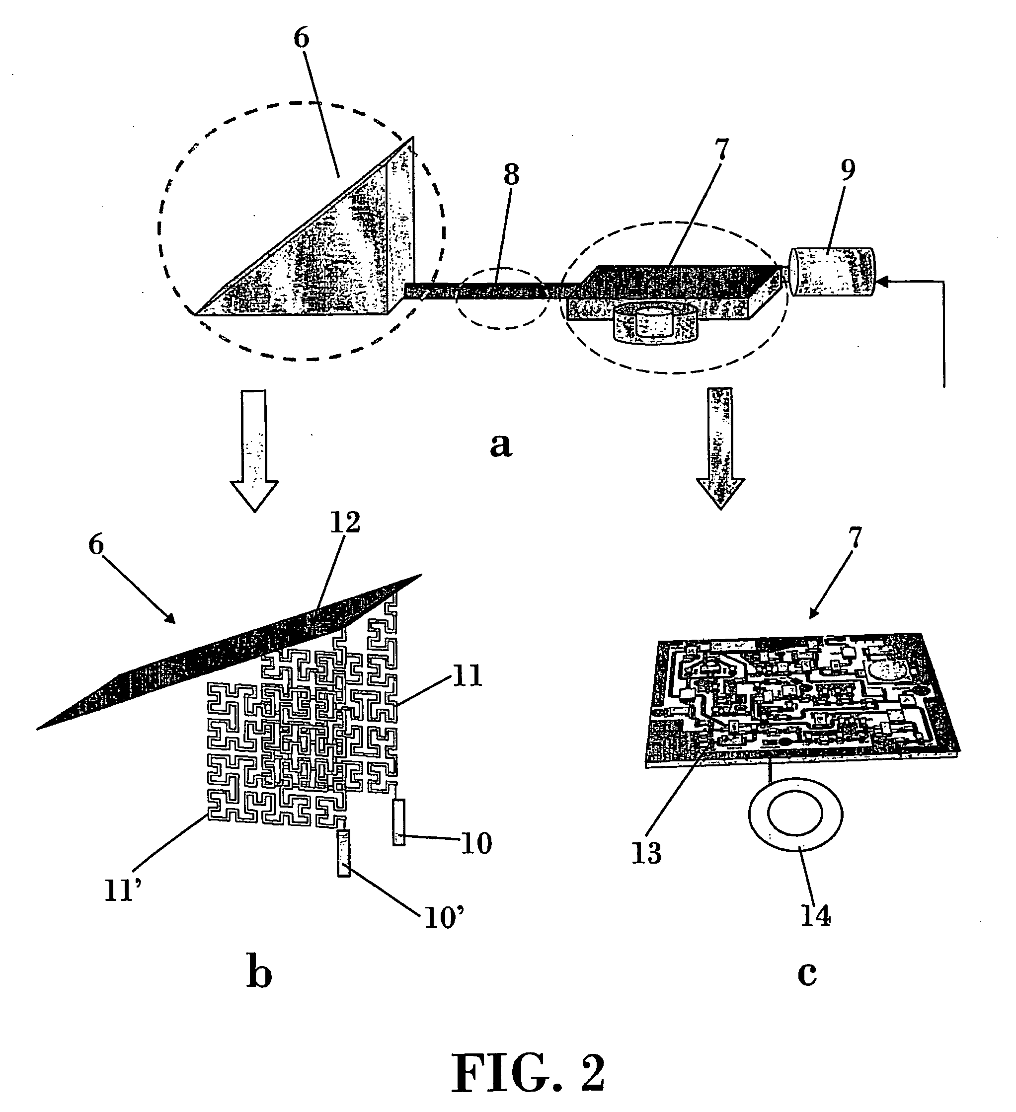 Miniature antenna for a motor vehicle