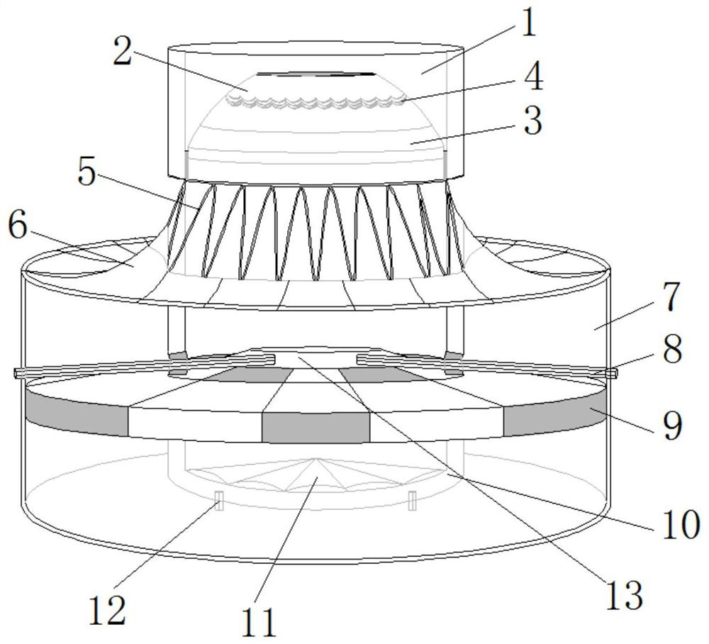 Auxiliary device for preventing broken thread ends or decorations from being clamped to curtain track during pulling