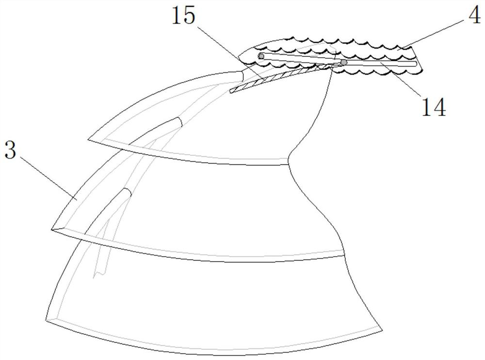 Auxiliary device for preventing broken thread ends or decorations from being clamped to curtain track during pulling