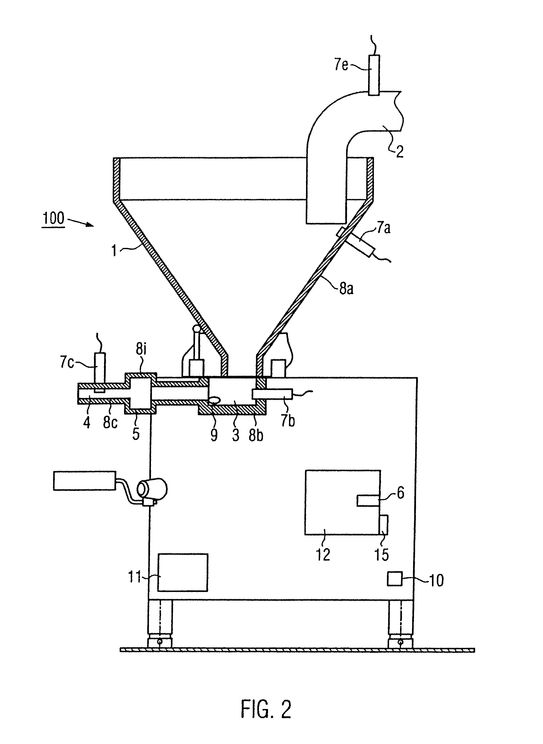 Temperature control of the mass flow in a filling machine