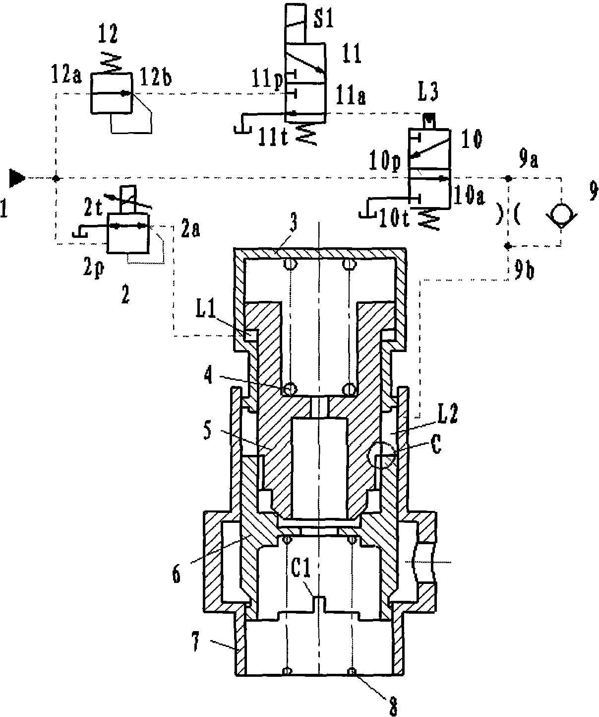 Large-flow quick throttle proportional valve