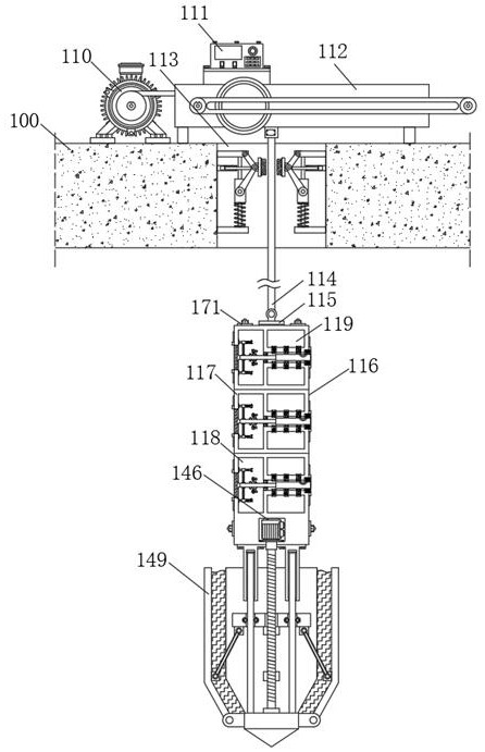 Automatic stratified sampling geological survey device