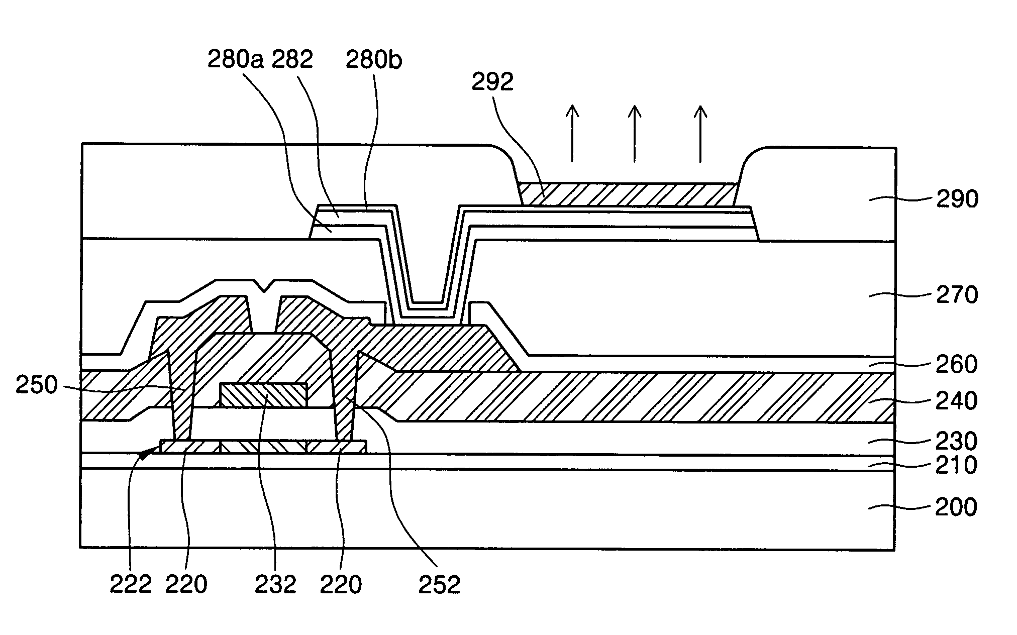 Organic light emitting device having triple layered pixel electrode