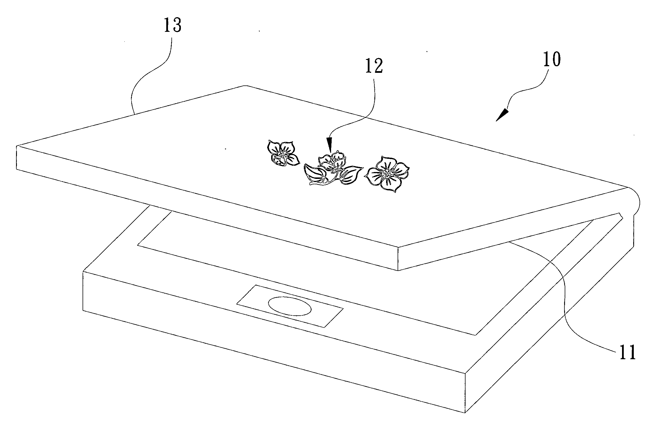 Skin having enameled metal structure for notebook computer