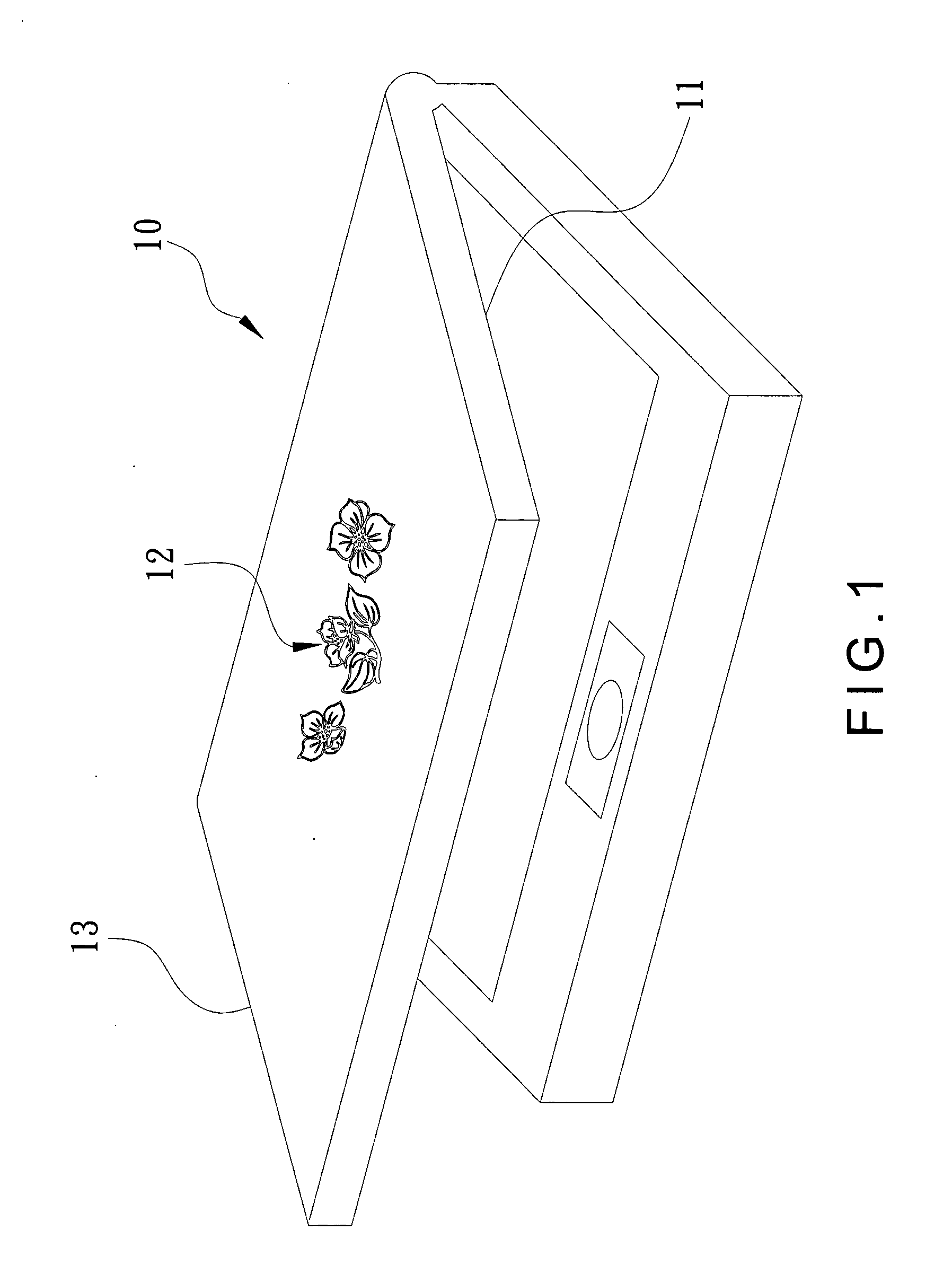 Skin having enameled metal structure for notebook computer