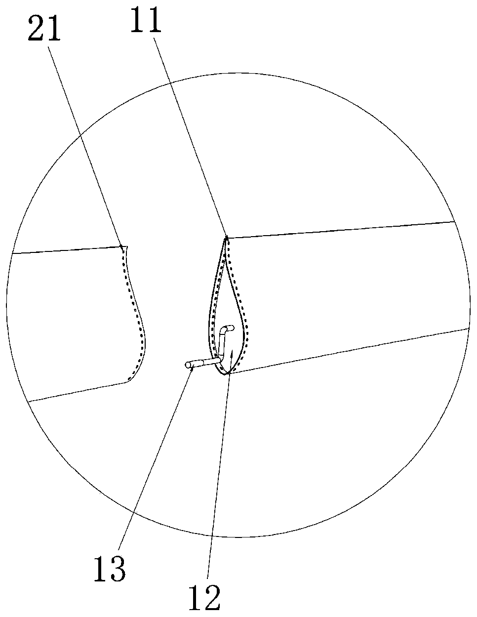 Inflatable blade structure of wind driven generator