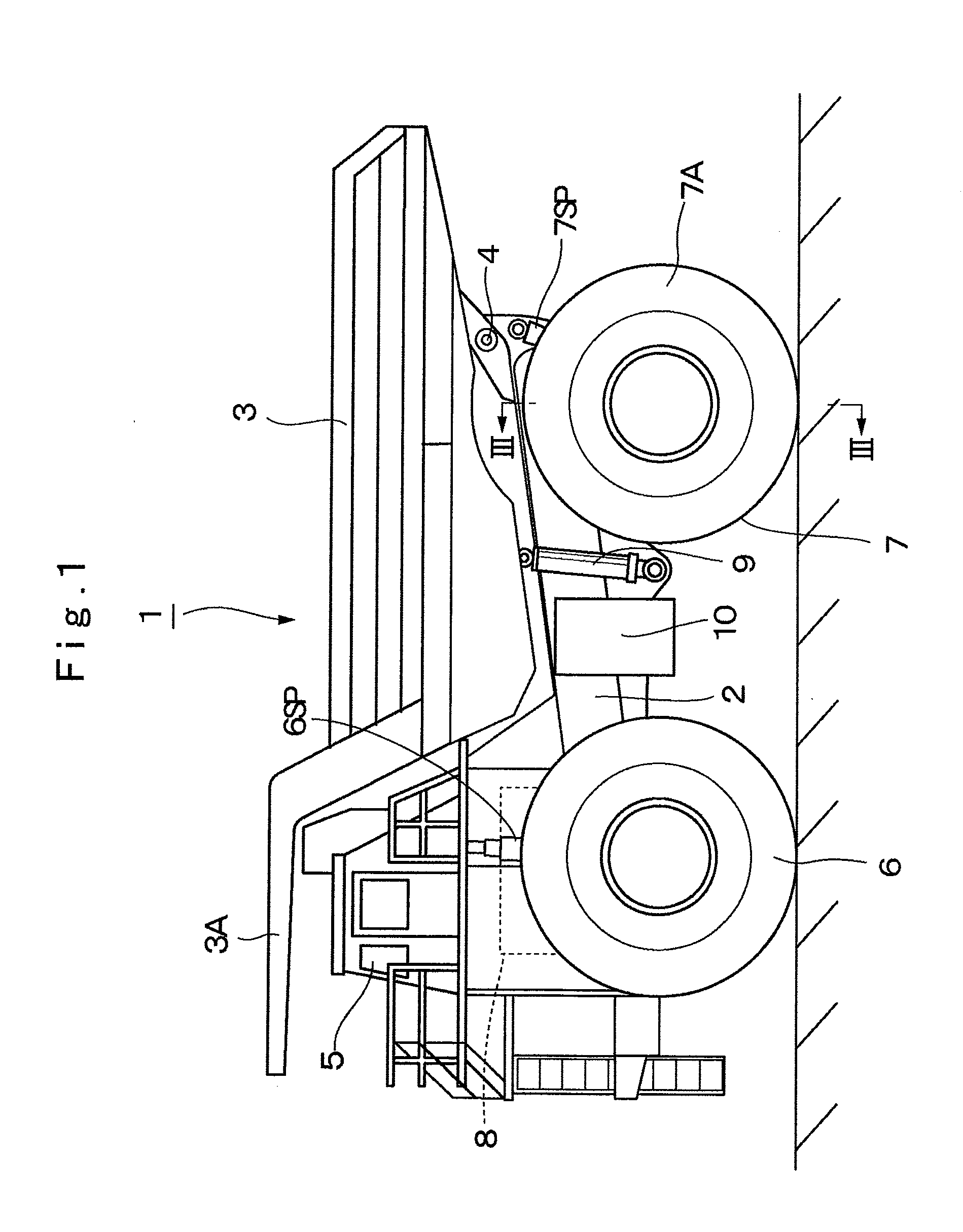 Travel drive device for dump truck