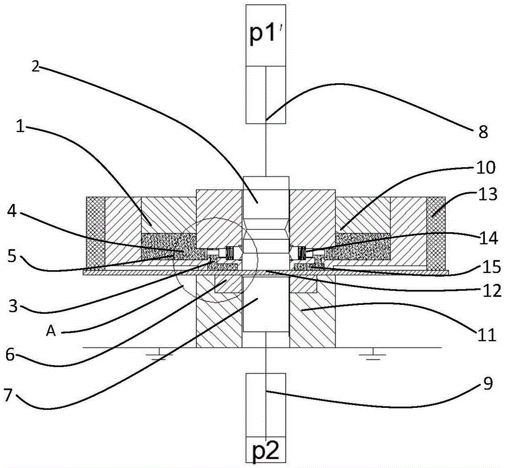 Deep-cooling punching-shearing forming device for blank holder of micro-miniature workpiece and forming method thereof