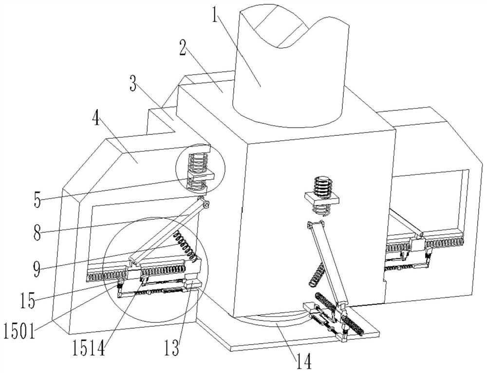 Anti-vibration centrifugal machine distributing device