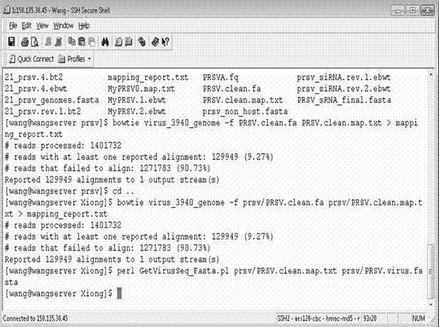 Method for obtaining genome sequence of papaya ringspot virus through high-throughput small RNA sequencing