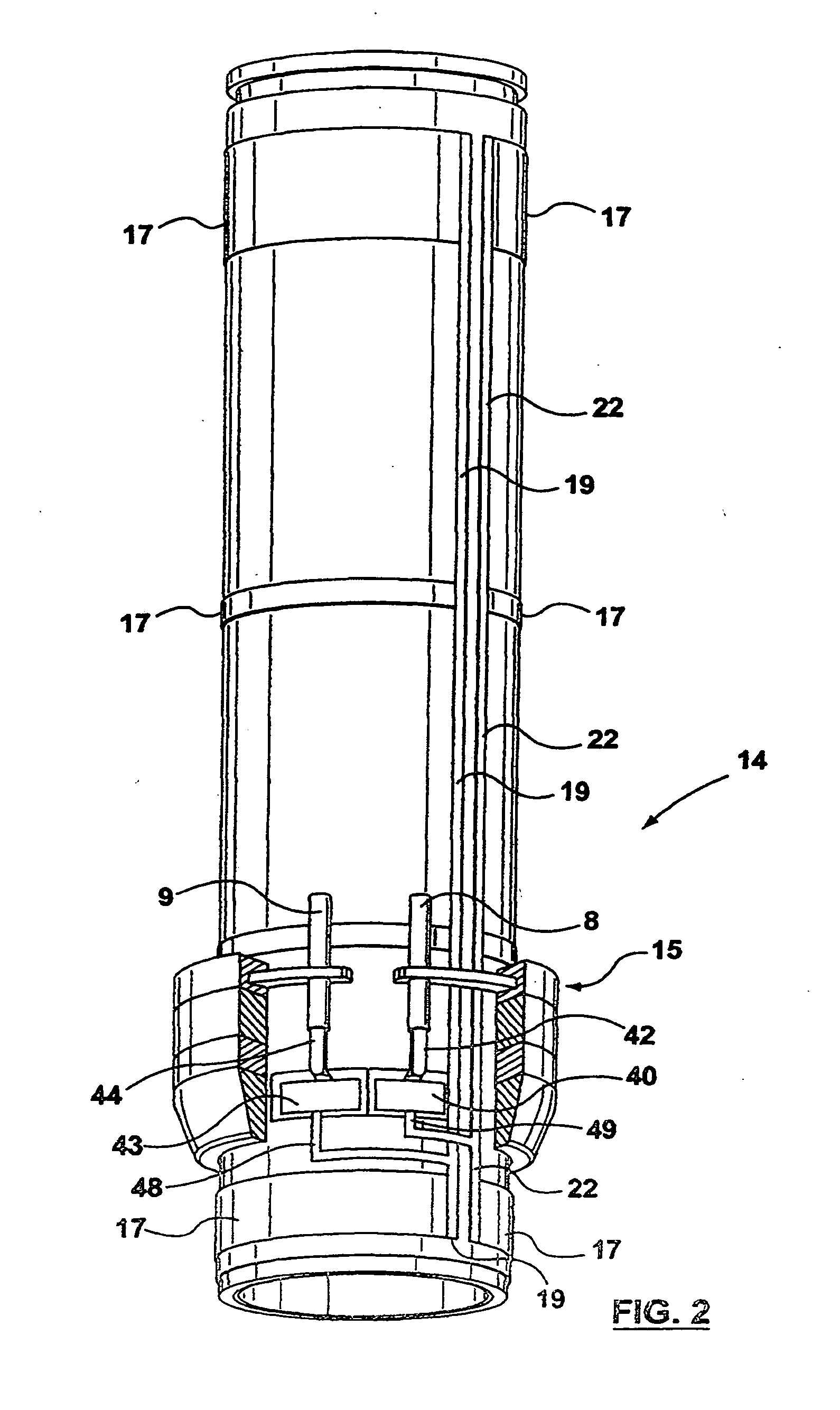 Electrical connector assembly for an arcuate surface in a high temperature environment and an associated method of use