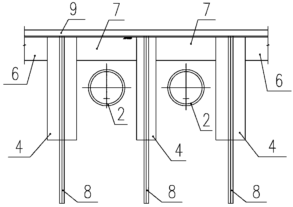 Foundation pit excavation supporting structure on near end well shield tunnel and construction method of foundation pit excavation supporting structure