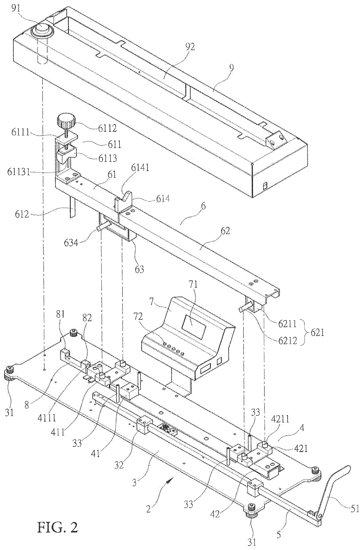 Mechanical static and dynamic measuring device based on a compound cantilevered system