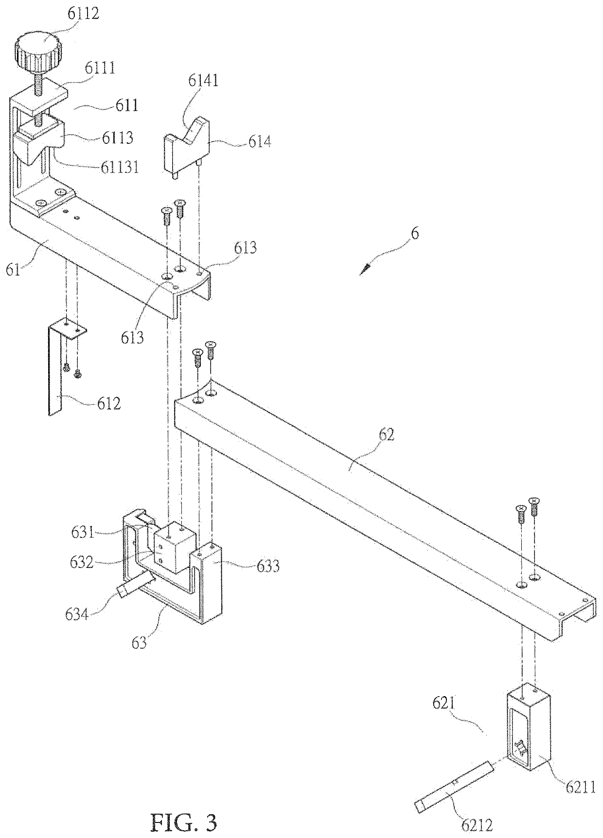 Mechanical static and dynamic measuring device based on a compound cantilevered system