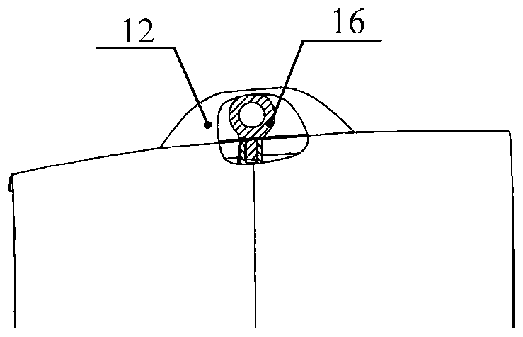 Low-scattering shell suitable for external field wind environment electromagnetic test and used for engine