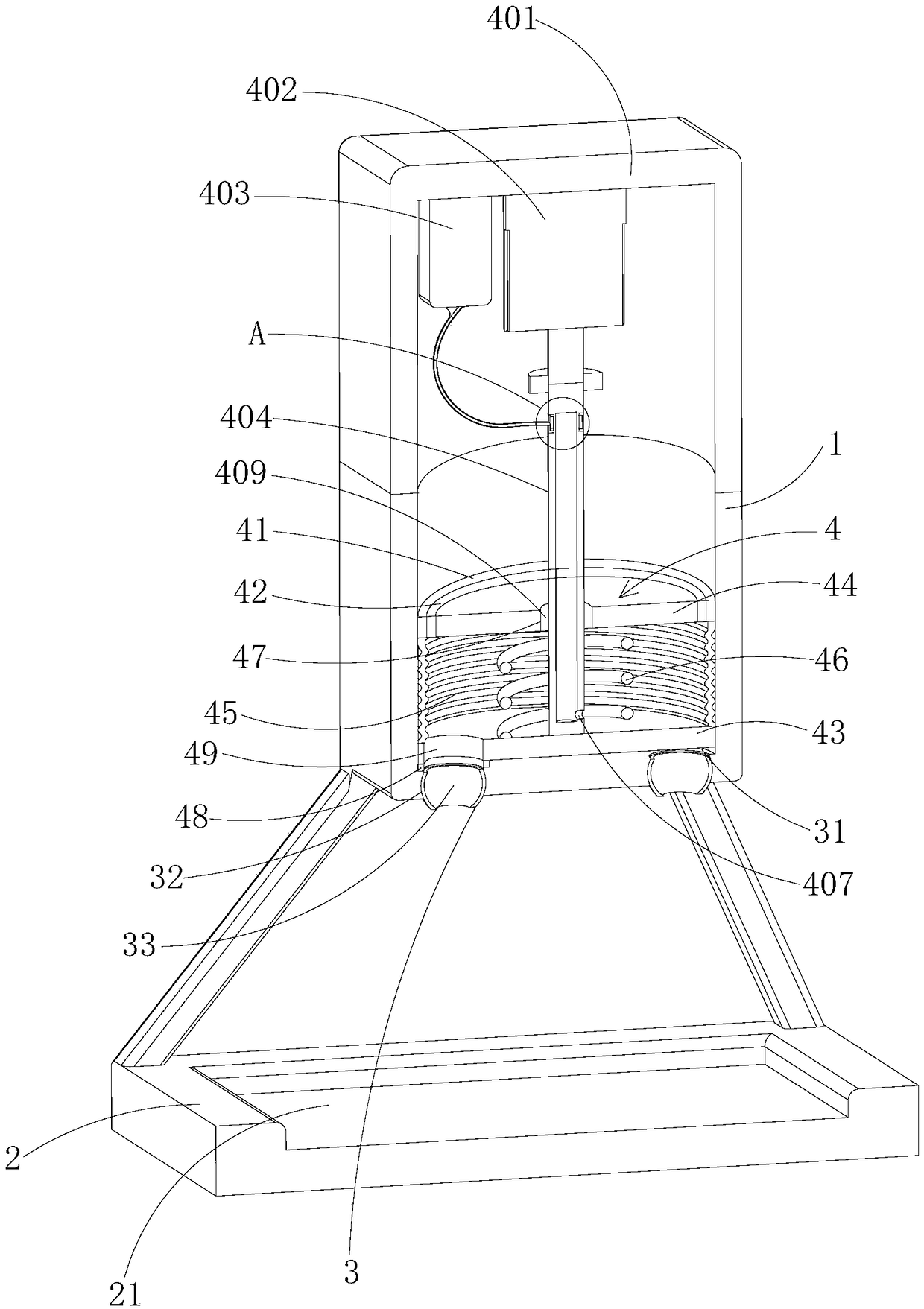 Low-pollution air meat beating equipment